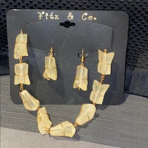 Fitz&co necklace bracelet earrings new S#1Q